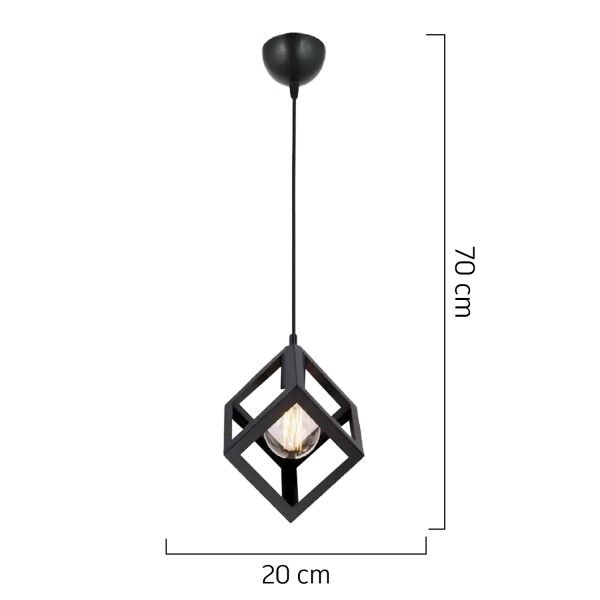 Cup Tekli Sarkıt Siyah Modern Retro Sarkıt Mutfak Salon Sarkıt Avize