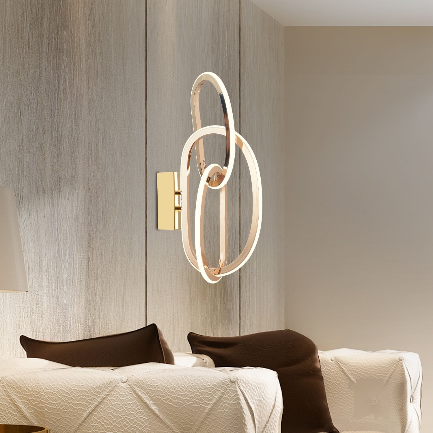 Cara Gold Kaplamalı 66 Watt Ledli Yatak Başı , Salon Led Aplik