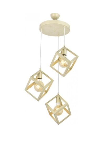 Cup 3Lü Patinalı Sarkıt Modern Genç Odası Mutfak Salon Sarkıt Avize