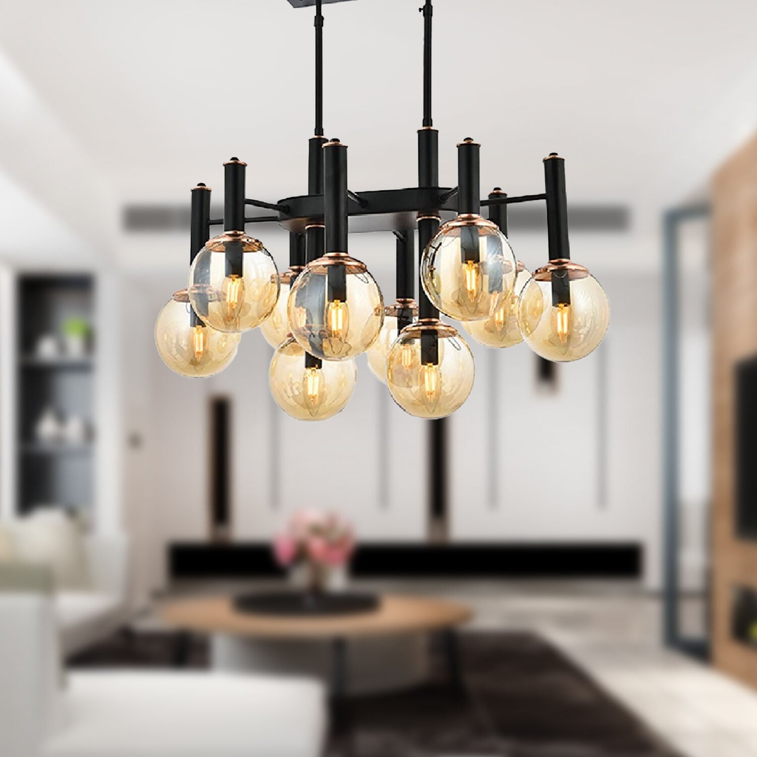 Erna 10Lu Sarkıt Modern Retro Sarkıt , Salon Avize