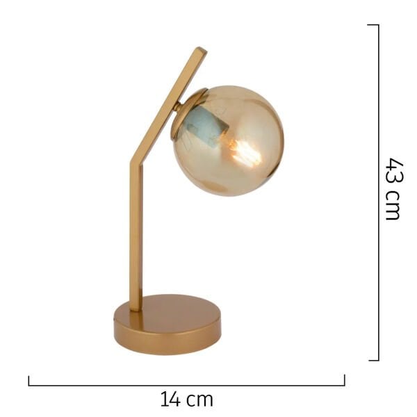 Feris Eskitme Bal Camlı Masa Lambası Salon-Yatak Odası Modern Abajur