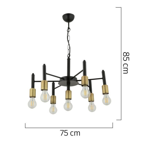 Semin 7Li Modern Cafe,Restoran için Uygun Retro Salon Avize