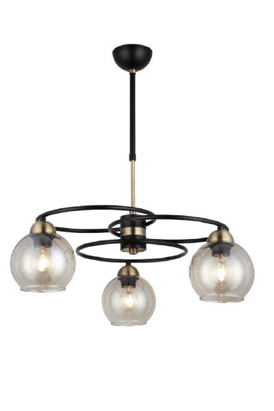 Püren 3Lü Siyah Modern Genç Odası Mutfak Retro Salon Avize