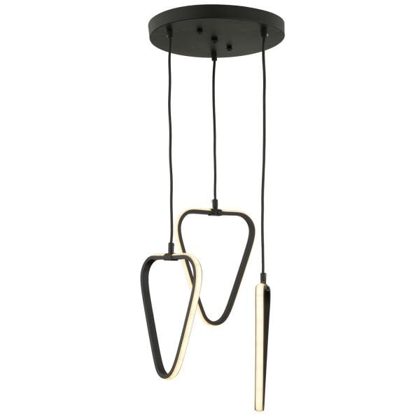 Vekmo 3Lü Siyah  55 Watt 3 Renkli Modern Mutfak Banyo Mutfak Led Salon Avize