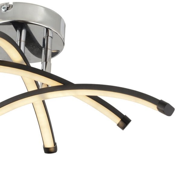 Dosse 3Lü Siyah 28 Watt Plafonyer 3 Renkli Ledli Modern Mutfak Banyo Led Salon Sarkıt Avize