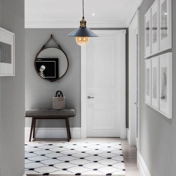 Gönen Tekli Siyah Modern Retro Sarkıt Mutfak Retro Salon Avize