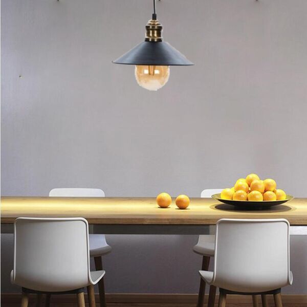 Gönen Tekli Siyah Modern Retro Sarkıt Mutfak Retro Salon Avize