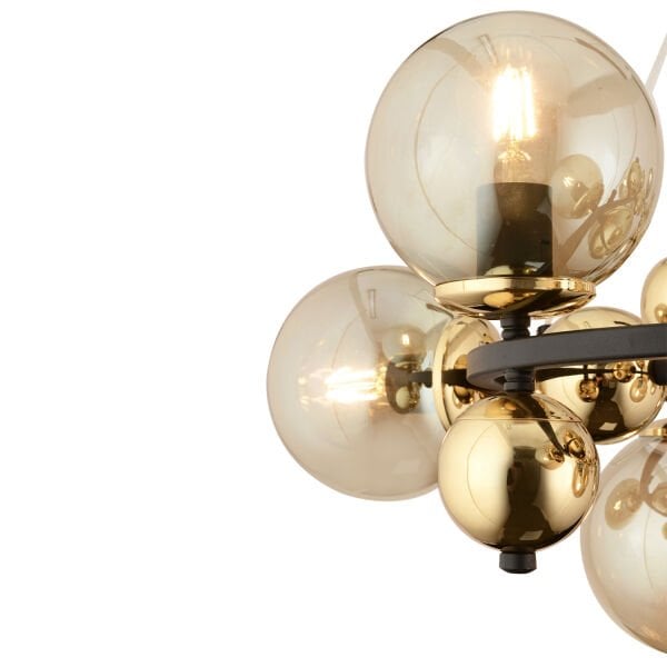 Lorento 12Li Dikdörtgen Gold Modern Cafe,Restoran için Uygun Retro Salon Avize