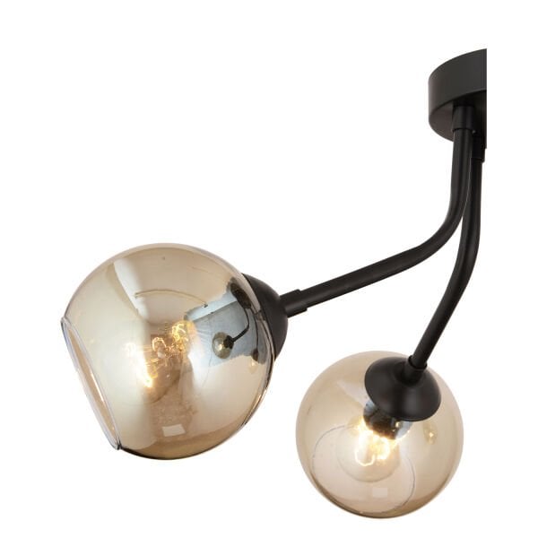 David 3 Lü Siyah Bal Camlı Modern Genç Odası Mutfak Retro Salon Avize