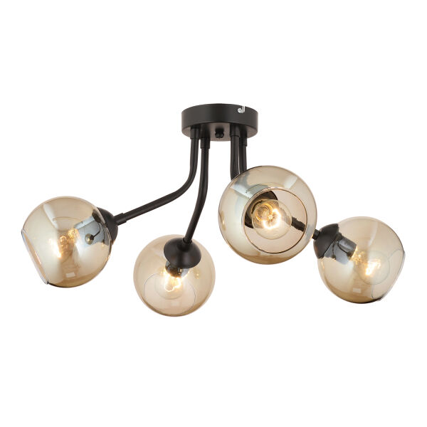 David 4Lü Siyah Bal Camlı Modern Genç Odası Mutfak Retro Salon Avize