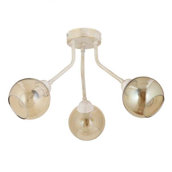 David 3Lü Beyaz Silme Bal Camlı Modern Genç Odası MutfakSalon Avize