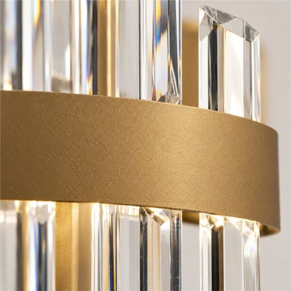 Brampton Ledli 3 Renk Kristal Led Salon-Yatak Başı Aplik