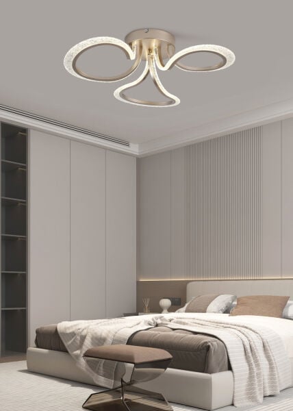 Celeste 3'Lü Nikel Led Avize