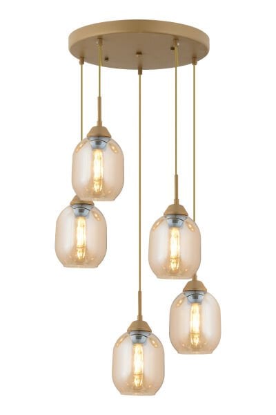 Hierro 5 Li Yuvarlak Eskitme Modern Salon Avize