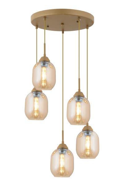 Hierro 5 Li Yuvarlak Eskitme Modern Salon Avize