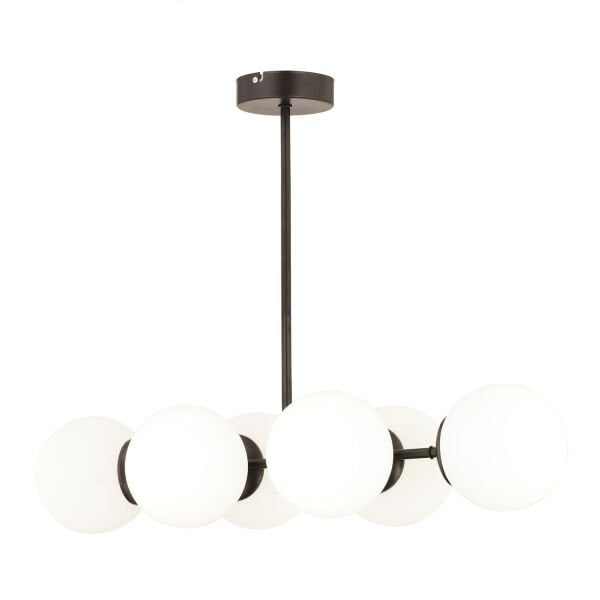 Lema 6Lı Siyah Modern Yemek Masası Üstü Yatak odası Salon Avize