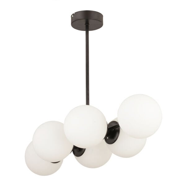 Lema 6Lı Siyah Modern Yemek Masası Üstü Yatak odası Salon Avize