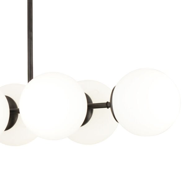 Lema 6Lı Siyah Modern Yemek Masası Üstü Yatak odası Salon Avize