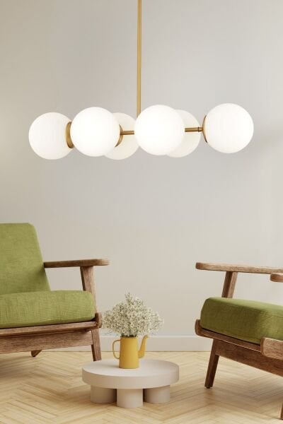 Lema 6Lı Eskitme Modern Yemek Masası Üstü Yatak odası Salon Avize