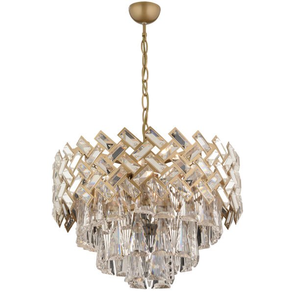 Melina Eskitme Kristal Taşlı Salon Avize