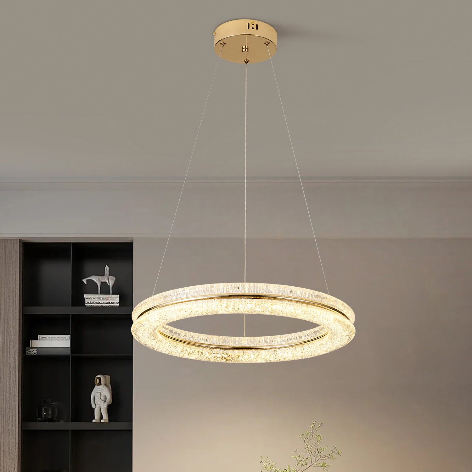 Evra 60 Lık Yuvarlak Gold Ledli Avize