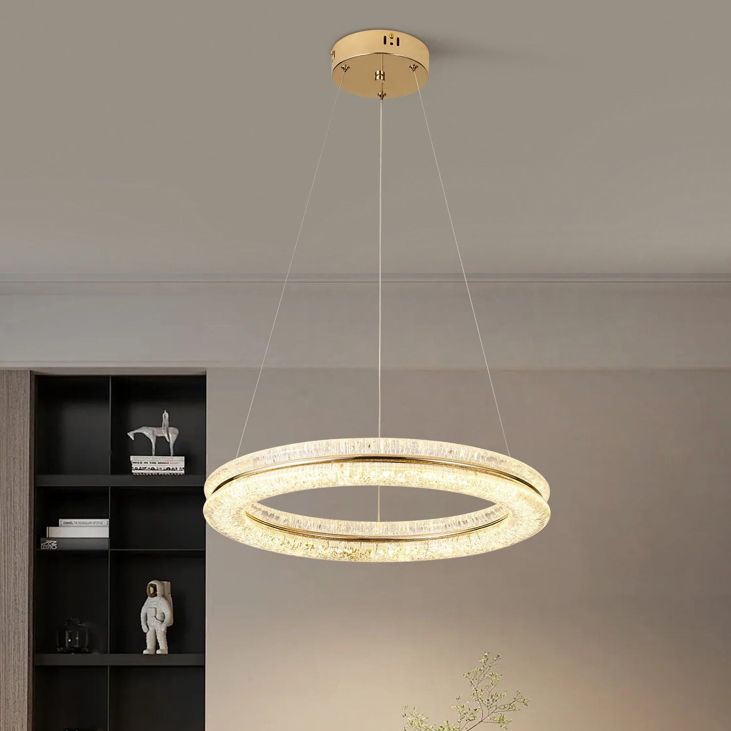 Evra 60 Lık Yuvarlak Gold Ledli Avize