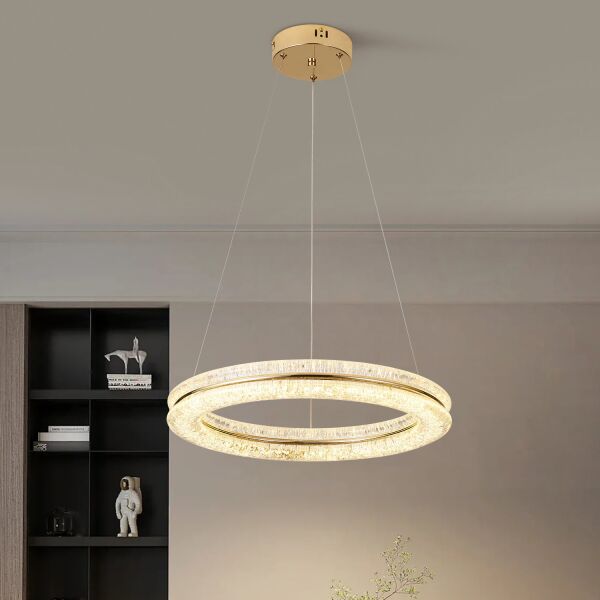 Evra 60 Lık Yuvarlak Gold Ledli Avize