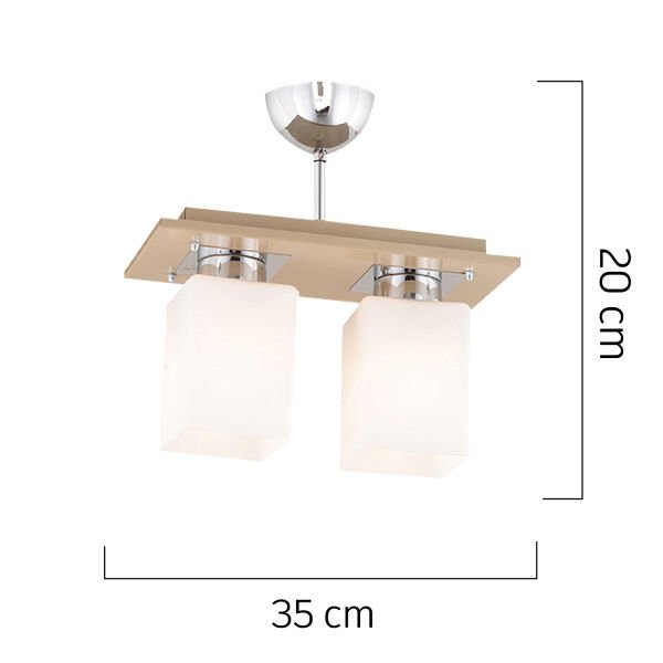 Atlas 2 Li Kahve  Modern Genç Odası Mutfak- Banyo Mutfak Salon Spot Avize