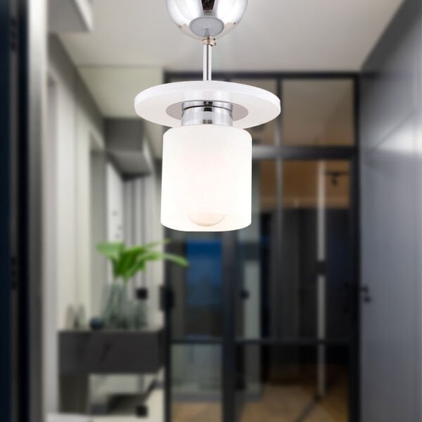 Atlas Tekli Beyaz Yuvarlak Modern Genç Odası Mutfak- Banyo Mutfak Salon Spot Avize