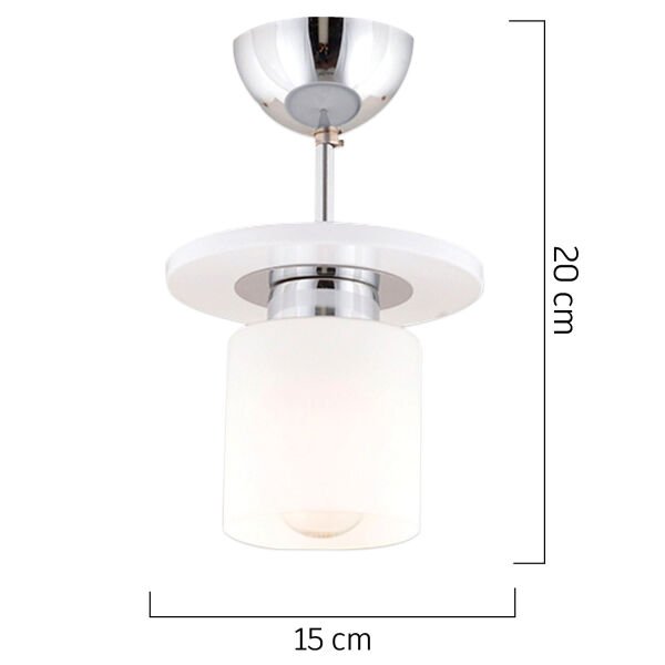 Atlas Tekli Beyaz Yuvarlak Modern Genç Odası Mutfak- Banyo Mutfak Salon Spot Avize