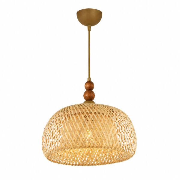 Sera Tekli Rattan Modern Sarkıt Avize, Hasır Avize, Oturma Odası Mutfak Salon Koridor Avize