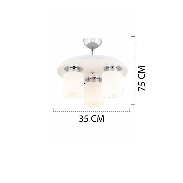 Atlas 3 Lü Yuvarlak Beyaz Modern Genç Odası Mutfak- Banyo Mutfak Salon Spot Avize