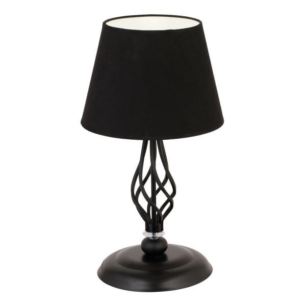 Lupin Siyah Masa Lambası Siyah Şapkalı Modern Tasarım Salon-Yatak Odası Retro Abajur