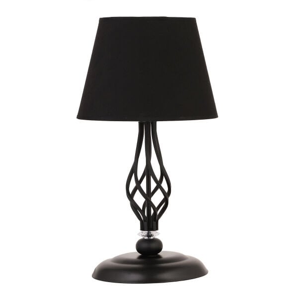 Lupin Siyah Masa Lambası Siyah Şapkalı Modern Tasarım Salon-Yatak Odası Retro Abajur