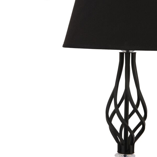 Lupin Siyah Masa Lambası Siyah Şapkalı Modern Tasarım Salon-Yatak Odası Retro Abajur