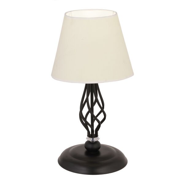 Lupin Beyaz Şapkalı Siyah Masa Lambası Modern Tasarım Salon-Yatak Odası Retro Abajur