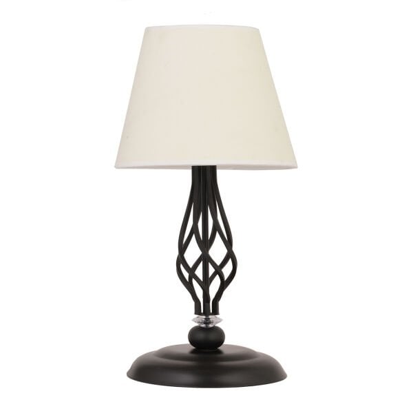 Lupin Beyaz Şapkalı Siyah Masa Lambası Modern Tasarım Salon-Yatak Odası Retro Abajur