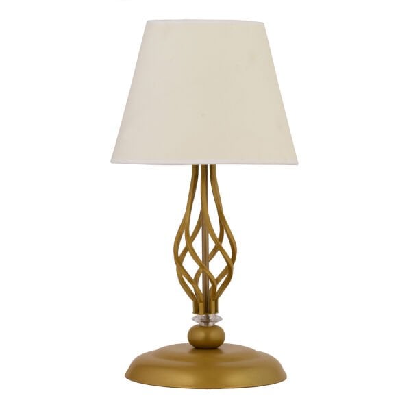 Lupin Beyaz Şapkalı Gold Masa Lambası Modern Tasarım Salon-Yatak Odası Abajur