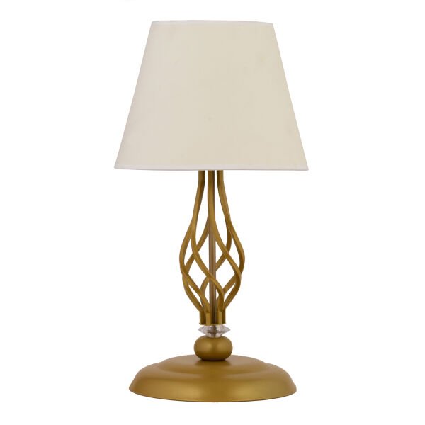 Lupin Beyaz Şapkalı Gold Masa Lambası Modern Tasarım Salon-Yatak Odası Abajur