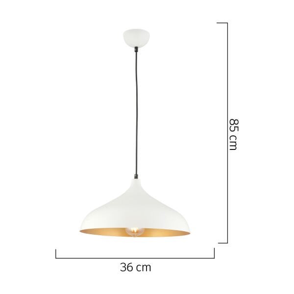 Pera Beyaz Tekli Modern Retro Sarkıt Salon Avize