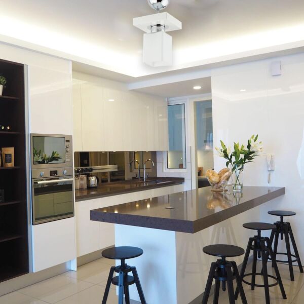 Kare Tekli Modern Plafonyer Genç Odası MutfakYatak Odası Avize