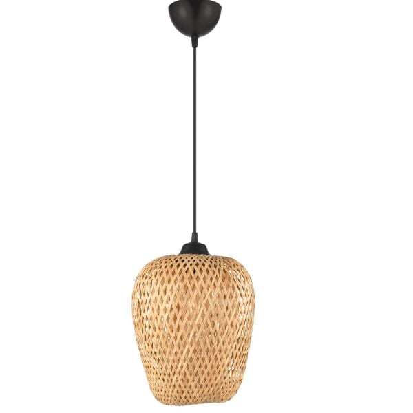 Kane Tekli Rattan Modern Tasarım Sarkıt Avize