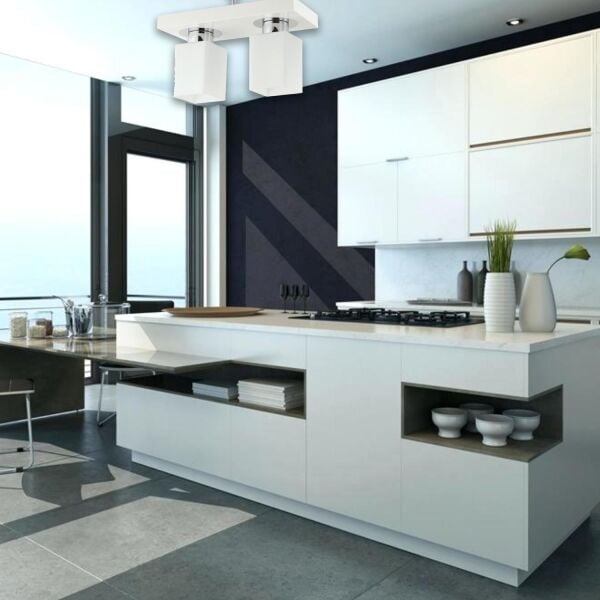 Kare 2Li Modern Plafonyer Genç Odası MutfakYatak Odası Avize