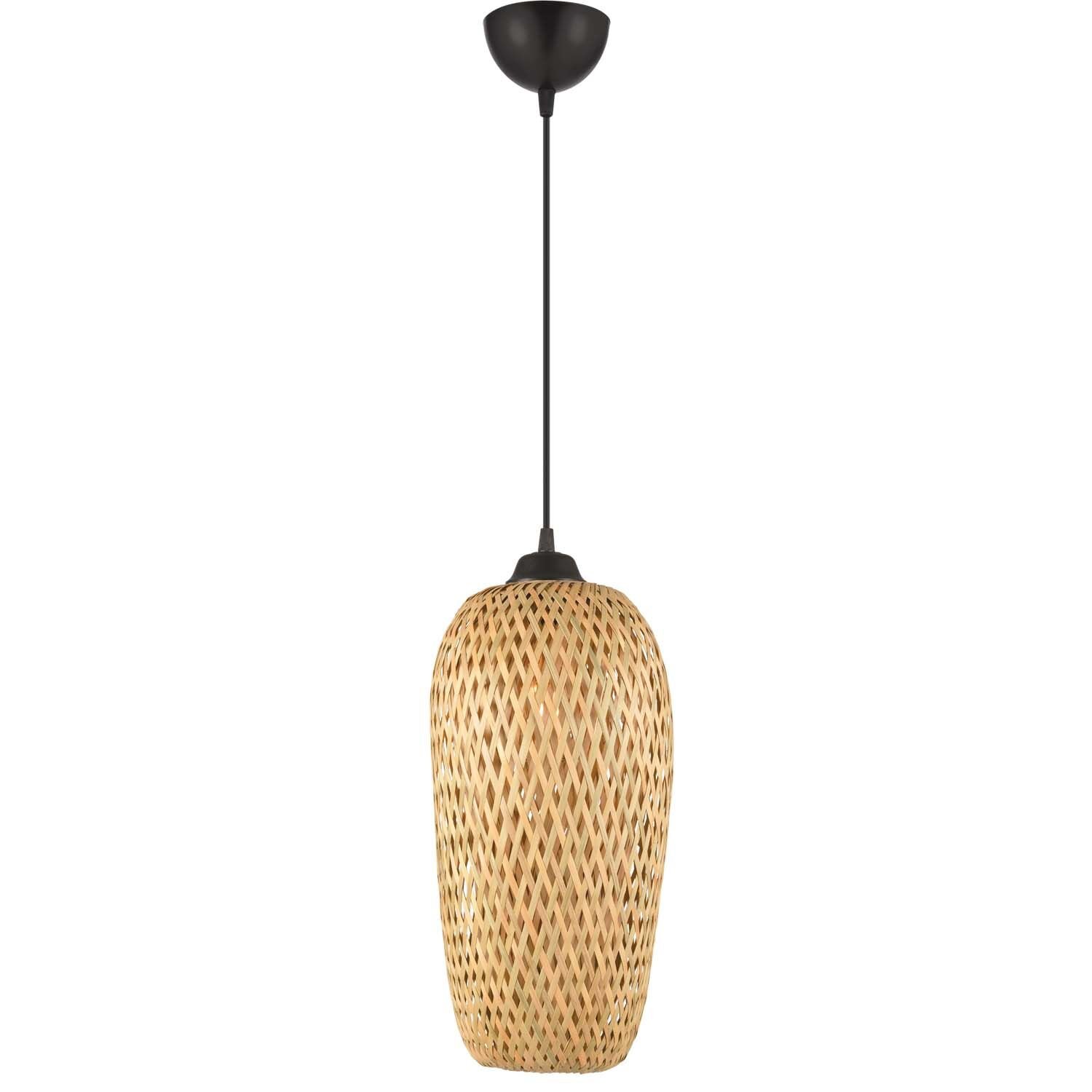 Pedri Tekli Rattan Modern Tasarım Sarkıt Avize