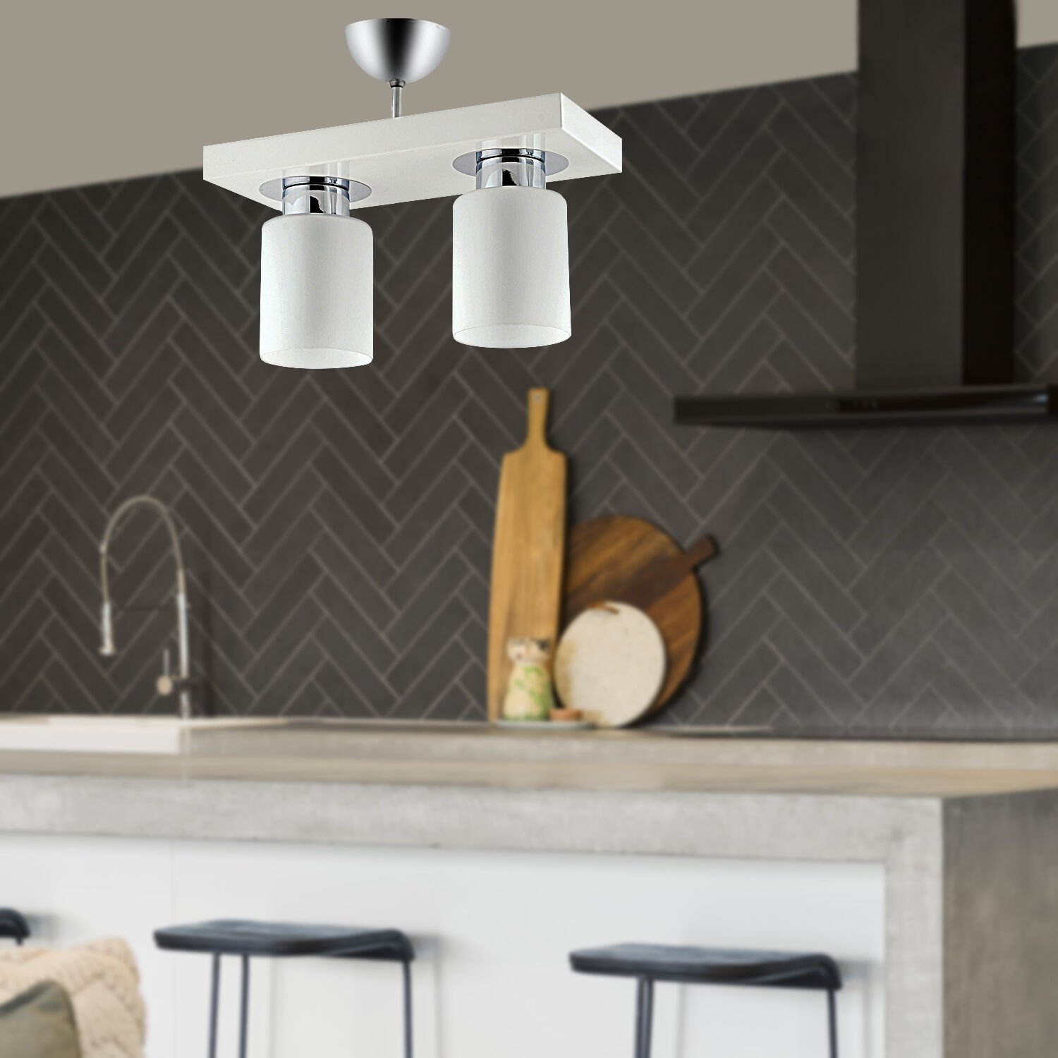 Kiaria İkili Modern Plafonyer Genç Odası MutfakYatak Odası Avize