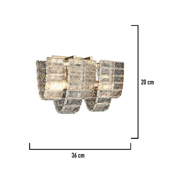 Loya Kristal Taşlı Yatak Başı, Salon Aplik