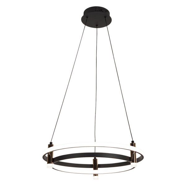 Blom Yuvarlak 112 Watt Siyah  Modern Oturma Odası Salon Sarkıt Led Avize