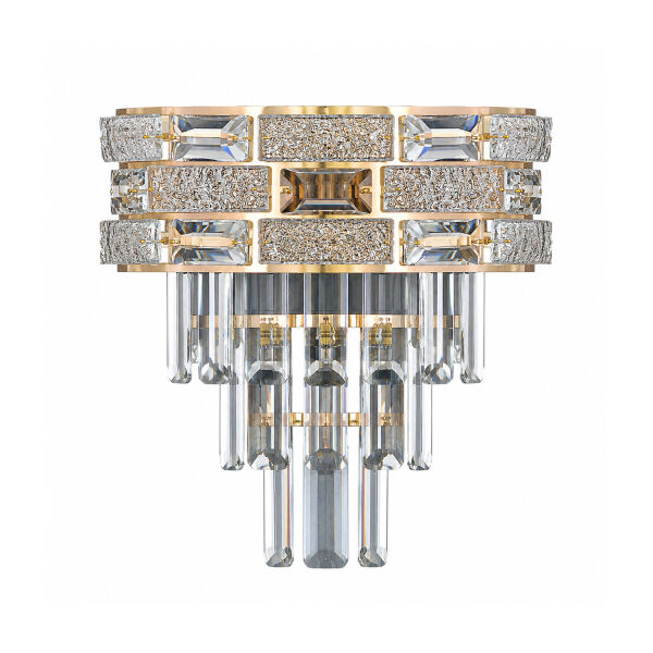 Dolares Gold 40 Watt Kristal Taşlı Duvar Lambası Salon Aplik