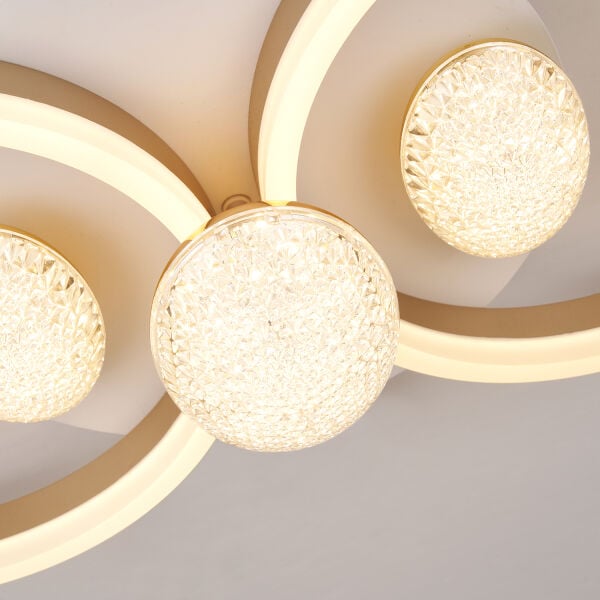 Velox 60'lık 98 Watt Yuvarlak Gold Plafonyer Led Avize