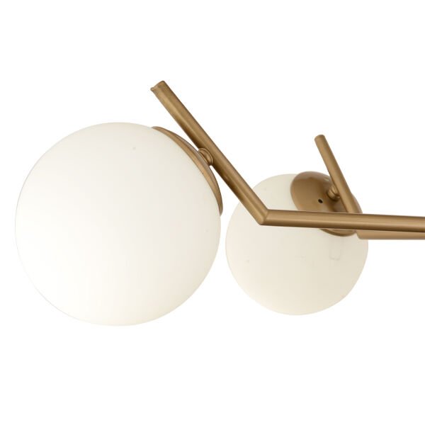 Sara 5Li Eskitme Boyalı  Beyaz Camlı Modern Genç Odası Yemek Masası Üstü Salon Avize